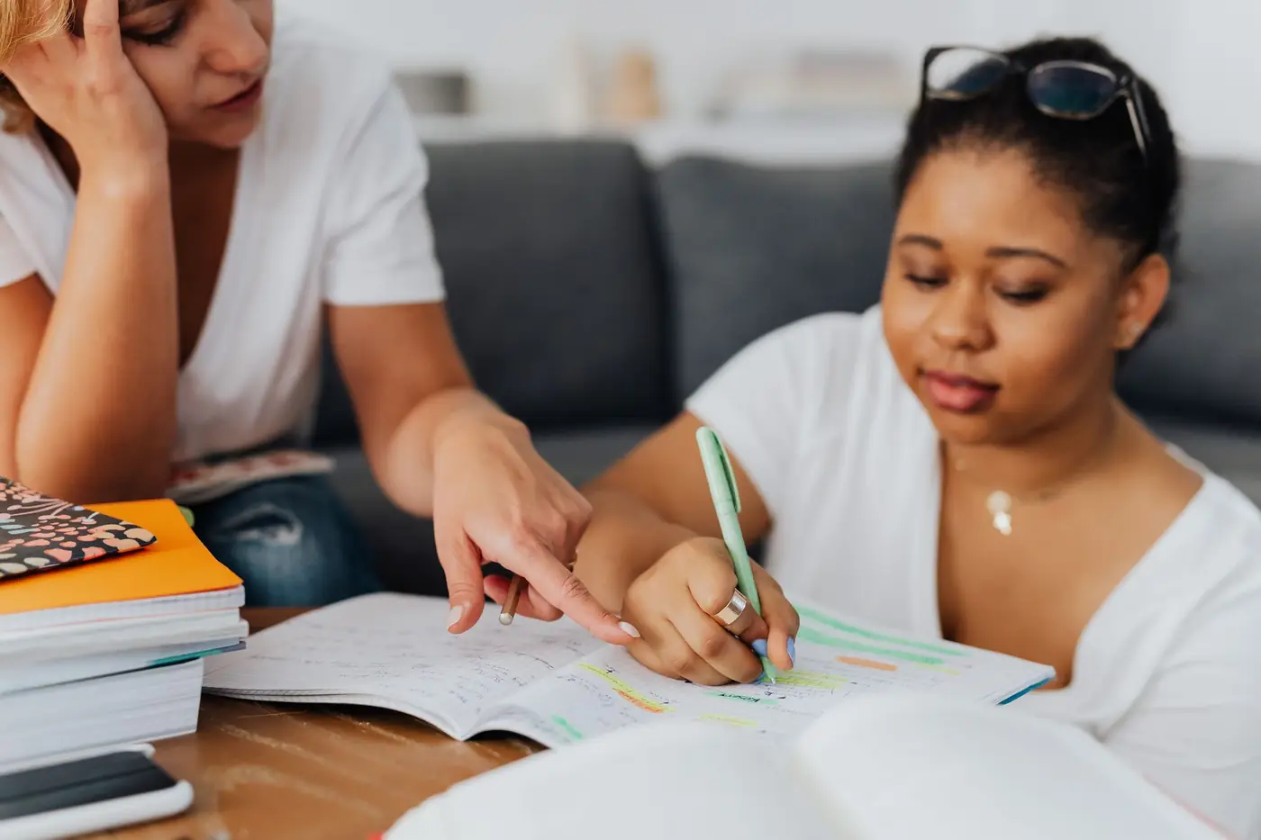 A tutor helping a student